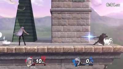 I guess that Sephiroth's down air is as annoying as Link's projectile