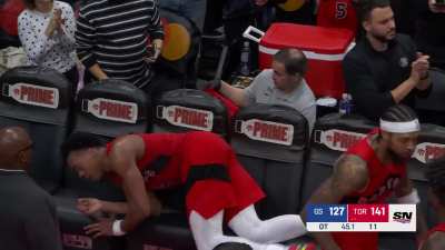 Sct Brn gets his designated nap time after the game