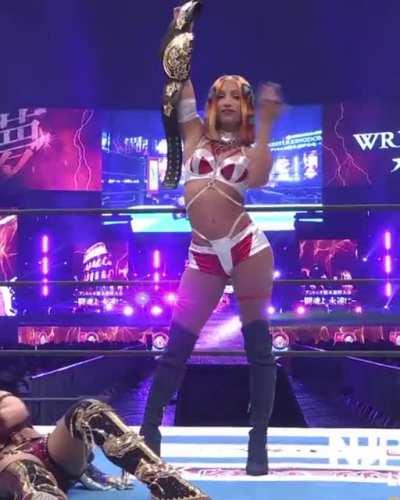 Mercedes Moné with her signature celebration