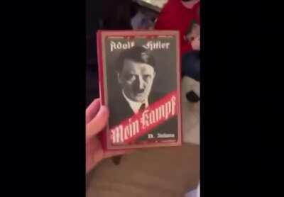 Kid asked Grandpa for minecraft, but Grandpa get mein kampf from Hitler
