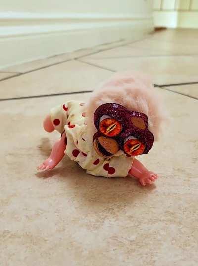 Found this antique baby doll -- did I go too far this time,