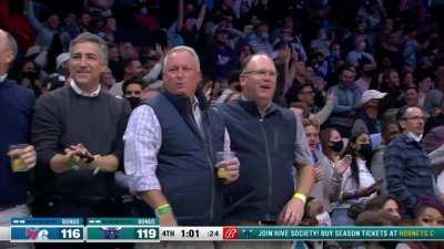 [Highlight] Hayward steals the ball from Embiid and T$unami Papi hits the clutch 3 to put them up 3 with 1 minute left in the game.