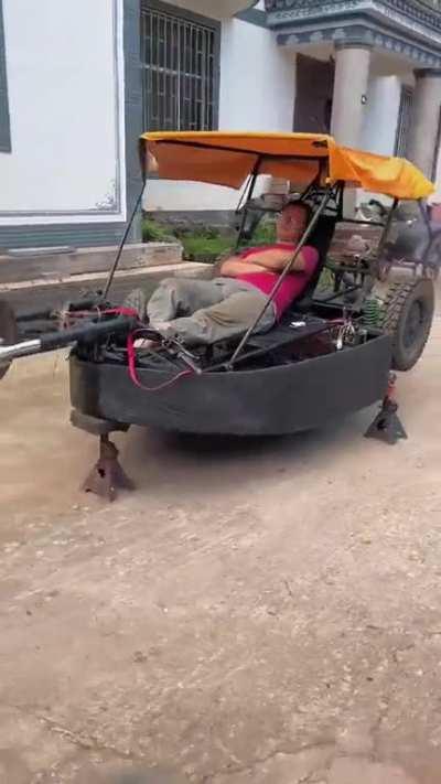 This amphibious motortrike.