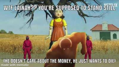 Lainah plays red light green light