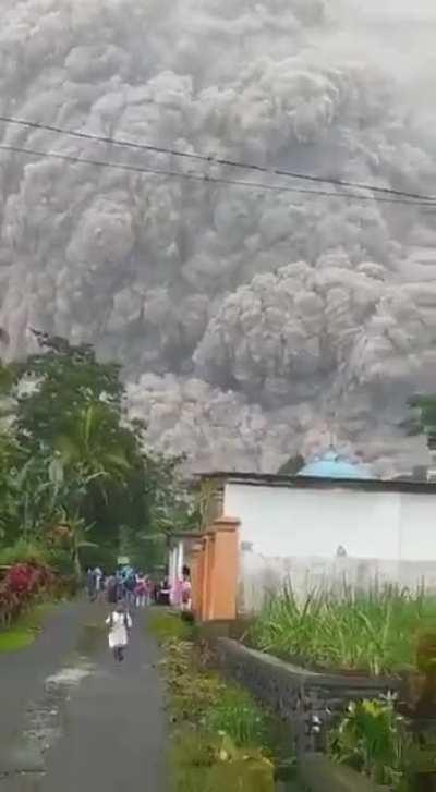 Mount Semeru in Indonesia Erupted