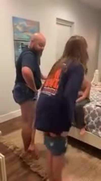 Proving a point to your daughter.