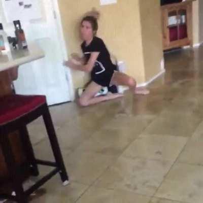 WCGW sitting on a hoverboard