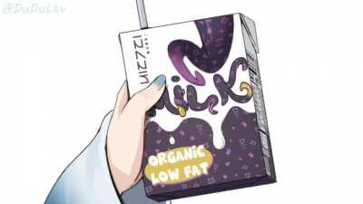 Gura drinks Ina's milk