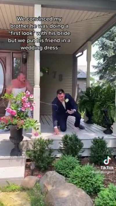 Dude in a wedding dress