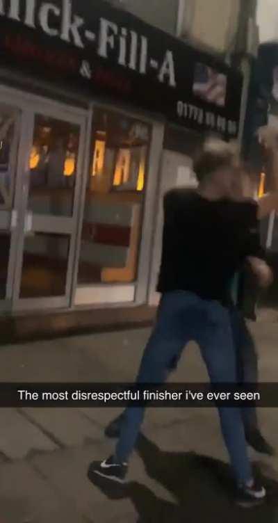 Drunk fight in England with a fatality.