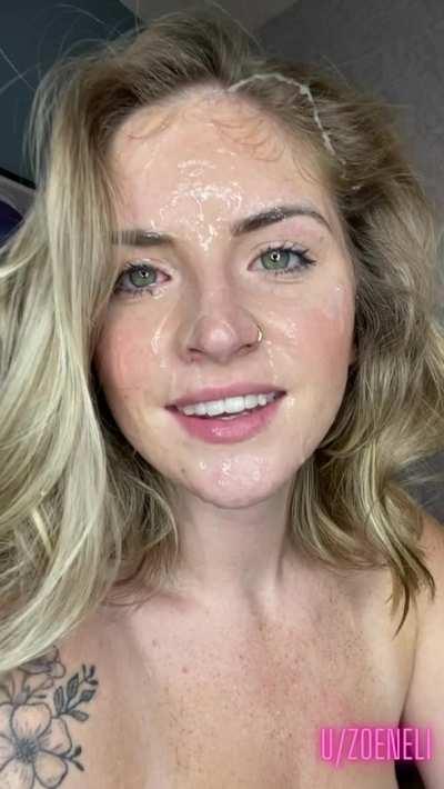 love getting covered in his warm load