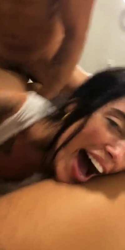 Her face says it all!