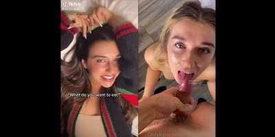 Cute girl found something to eat