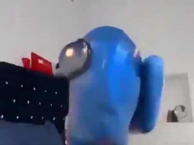 Man turns into amogus😨😱😱 (SCARY)