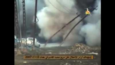 M1A2 SEP Abrams of the 3rd Battalion, 67th Armored Regiment engaged by an Explosively formed Projectile.  Baghdad, Iraq. (Incorrect date in video)