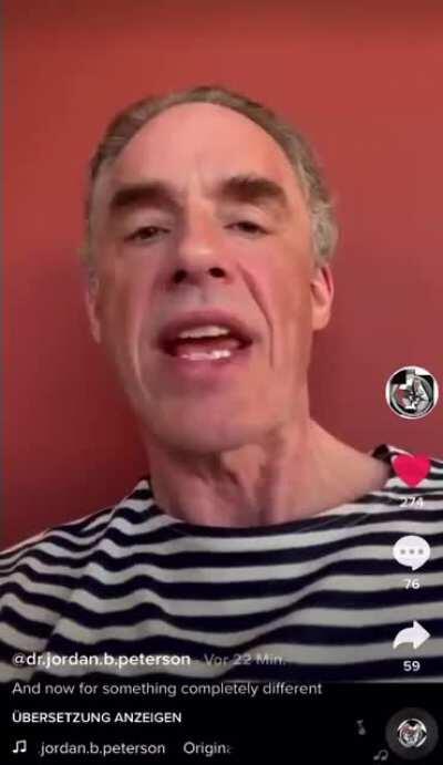 Jordan Peterson singing on TikTok (Meme Potential)