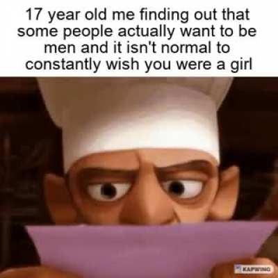 W-wait most guys don’t think their bodies are gross, hairy, and malformed and constantly feel uncomfortable!?