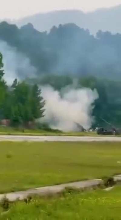 A pair of Chinese made155mm SH-15 fire shells towards the Indian side of the Loc