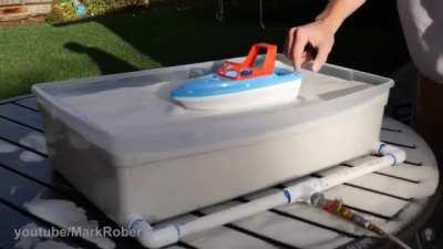 Aerated sand moves like water.