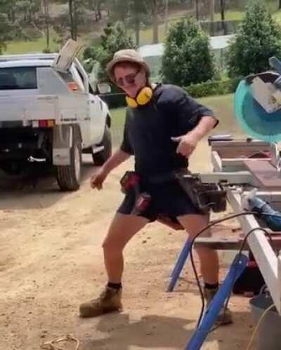 When it’s Friday and the site radio is bumpin’