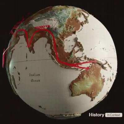 Visualization of the first major Human Migrations