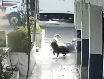 someone just walks down the street..