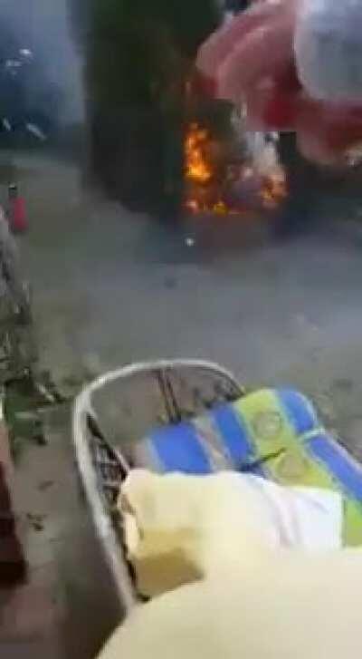 You know, my fir is currrently burning down?! Are u nuts? .... you belong in jail... he is so sick... i don't have any sympathy for you anymore...