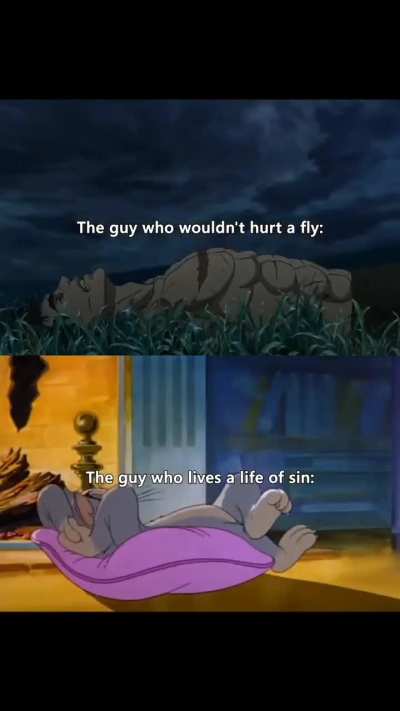 evil sleeps well, good loses sleep