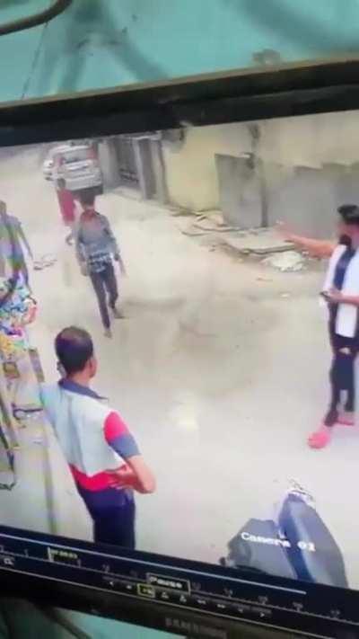 Asshole gets thrashed for hurting a street dog