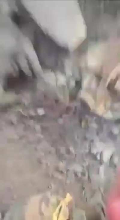 Russian soldiers on a bridge get hit by Ukrainian ordnance, Zvannoe, Kursk oblast