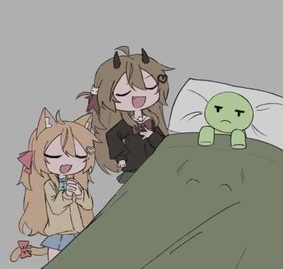 Neuro and Evil wake Vedal up - commission