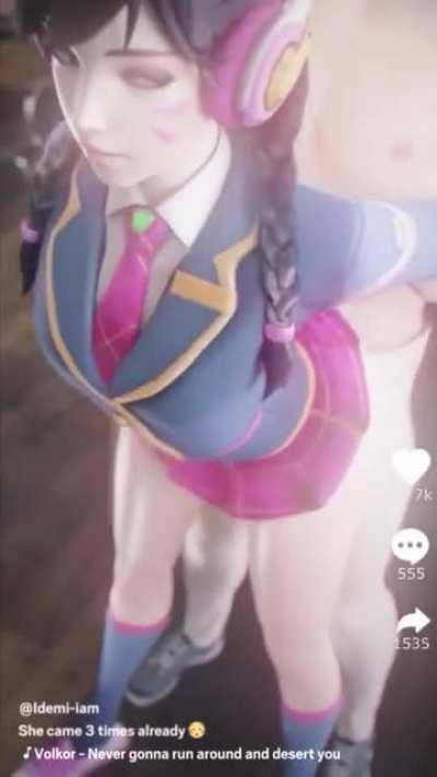 Academy D.Va fucked in the hallway (Idemi)