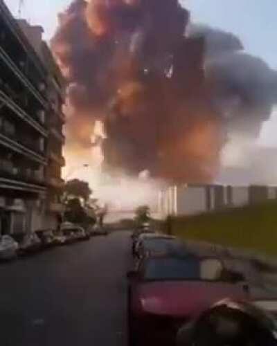 I was told to post this here (Street level view of the explosion in Beirut .)