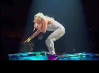 Lady Gaga brings special needs fan on stage and sings to him.