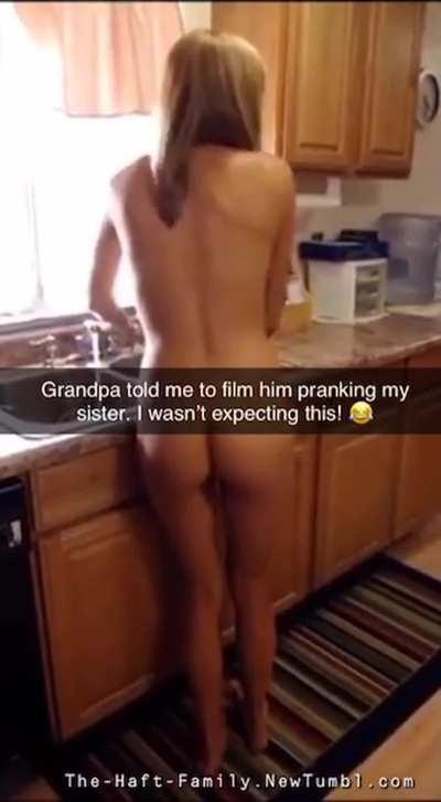 Grandpa is such a prankster!