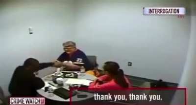 In 2014, Cynthia Cdebaca shot her son-in-law Geoward Eustaquio fifteen times. This is her reaction to being informed that he was dead.