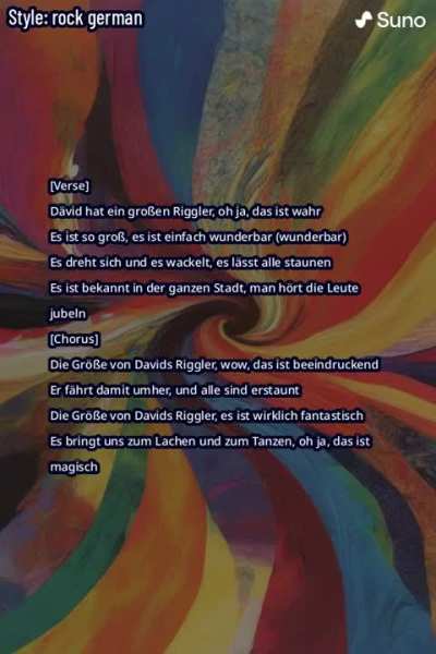 Dävid hat einen Großen Riggler! (Made With Suno.ai)
