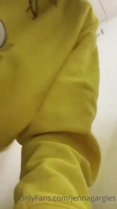 Jenna Gargles Airplane Bathroom Cum