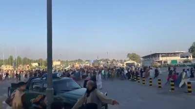 The desperation in Afganistan as people flee to the airport is...