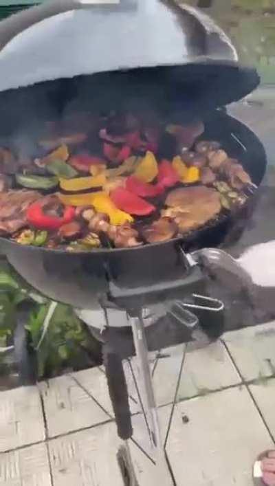 How's the barbecue going...