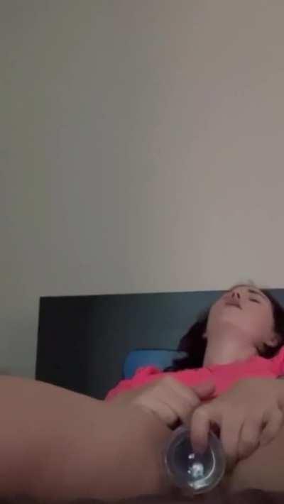 Brunette MILF Fucks Herself Quietly 