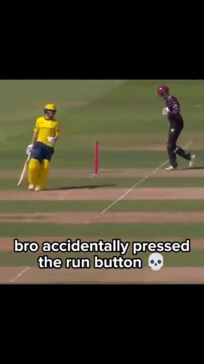 Bro accidentally pressed D in EA Cricket 07