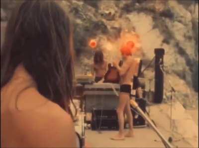 Pink Floyd soundcheck at St Tropez, France (1970)