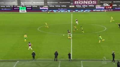 Michail Antonio shrugs off Matheus Pereira