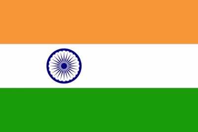 Flag of India but the wheel is rolling
