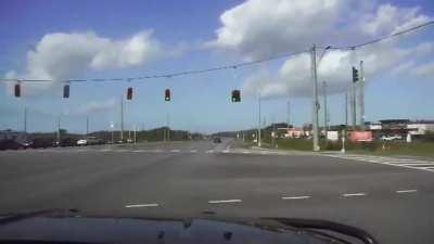 Doing a burnout in front of a cop