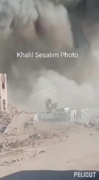 Presumed factory demolition in Almasji, Gaza Strip 14-01-25