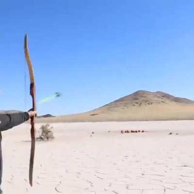 Shooting a grenade with a bow