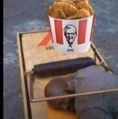 He just wanted some KFC... 😔