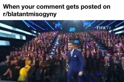 Cristiano Ronaldo receiving trophy